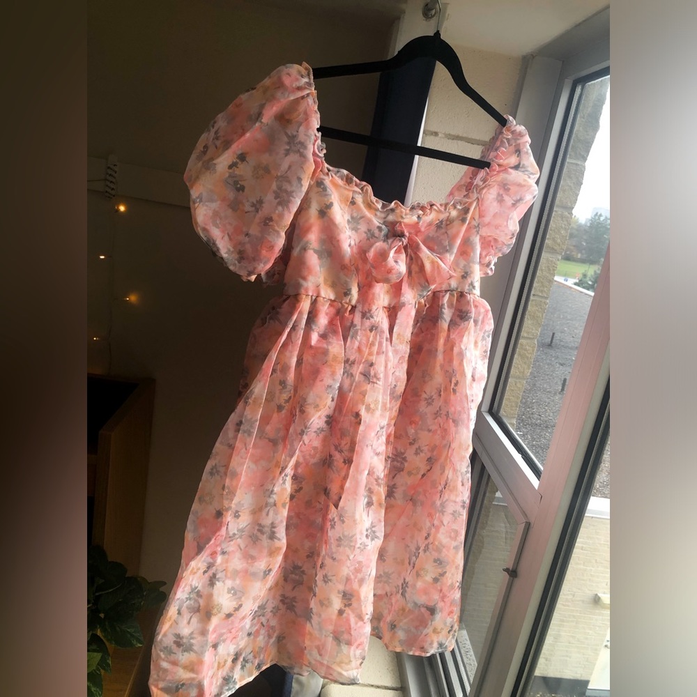 Brand new unworn Pink floral babydoll dress - Picture 3 of 3